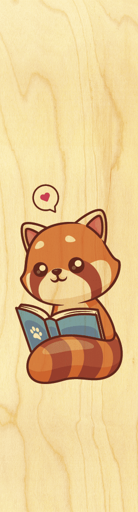 hironwoods-animaux-mignons-panda-roux-marque-page-bois image 1