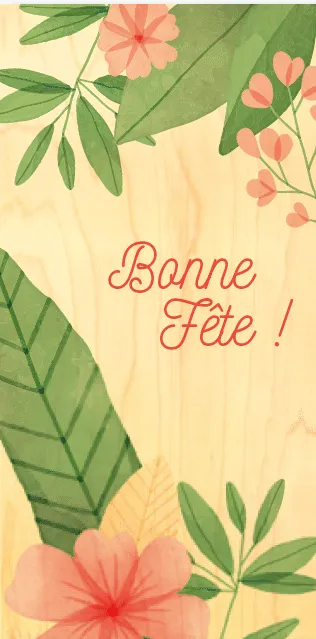 hironwoods-bonne-f-te-floral-carte-bois-100x200mm image 1