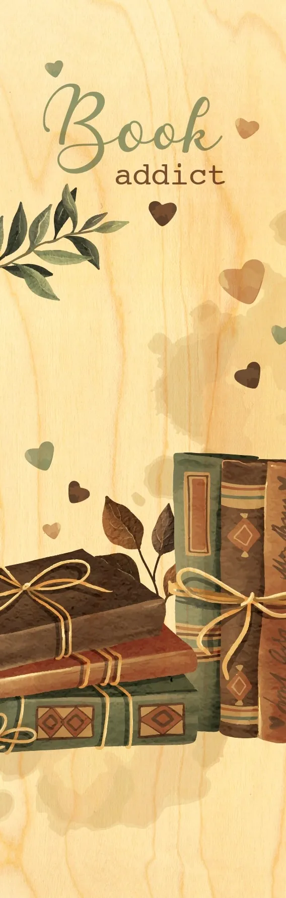 hironwoods-marque-page-bois-book-addict-cadeau-lecteur image 1