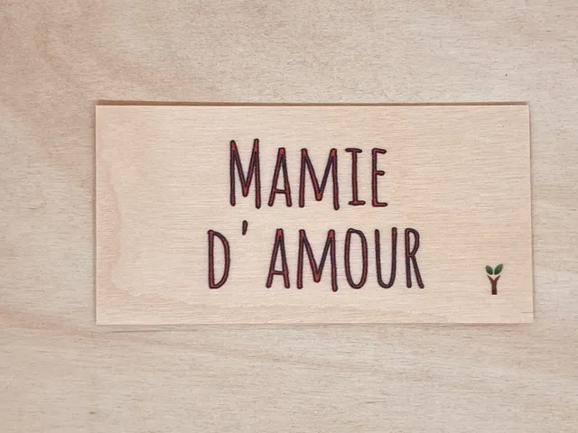 hylarion-cartes-mamie-d-amour-carte-en-bois-f-te-mamie image 1