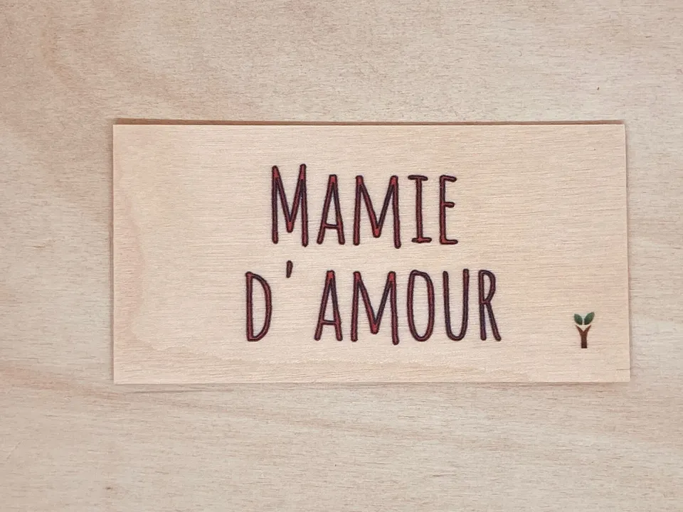 hylarion-cartes-mamie-d-amour-carte-en-bois-f-te-mamie image 1