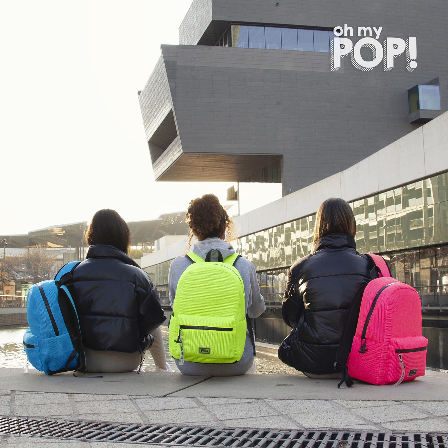 oh-my-pop-mesh-sac-dos-bleu-maille-polyester image 6