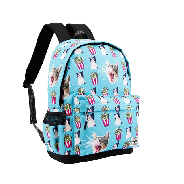 oh-my-pop-angry-cat-hs-1-3-sac-dos-turquoise-usb image 1