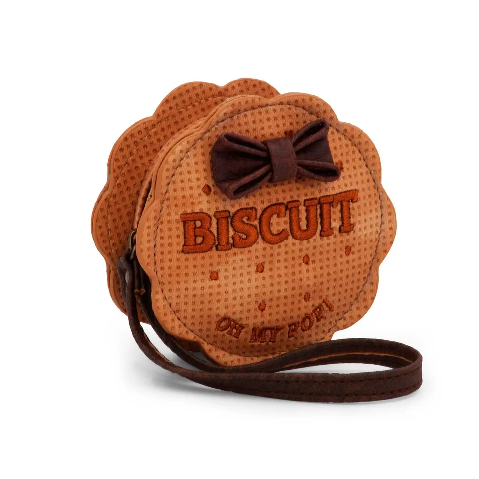 oh-my-pop-biscuit-porte-monnaie-rond-beige-10-cm image 1