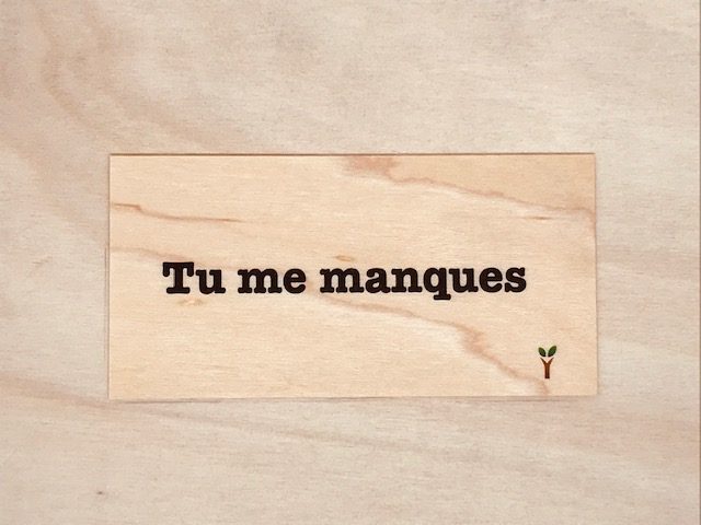 hylarion-cartes-tu-me-manques-carte-bois-10-5-cm image 1