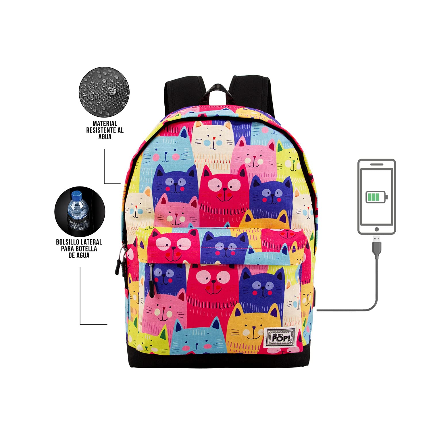 oh-my-pop-cats-sac-dos-hs-1-3-chats-usb image 3