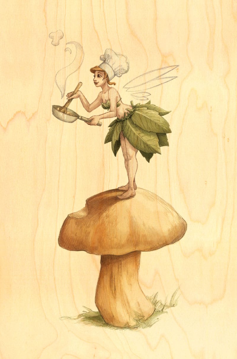 hironwoods-f-e-champi-carte-postale-bois-enfant image 1