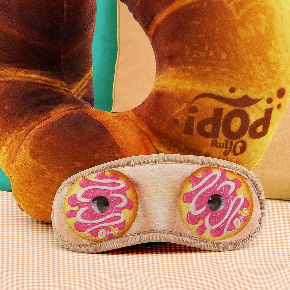 oh-my-pop-croissant-coussin-de-cou-voyage-orange image 4