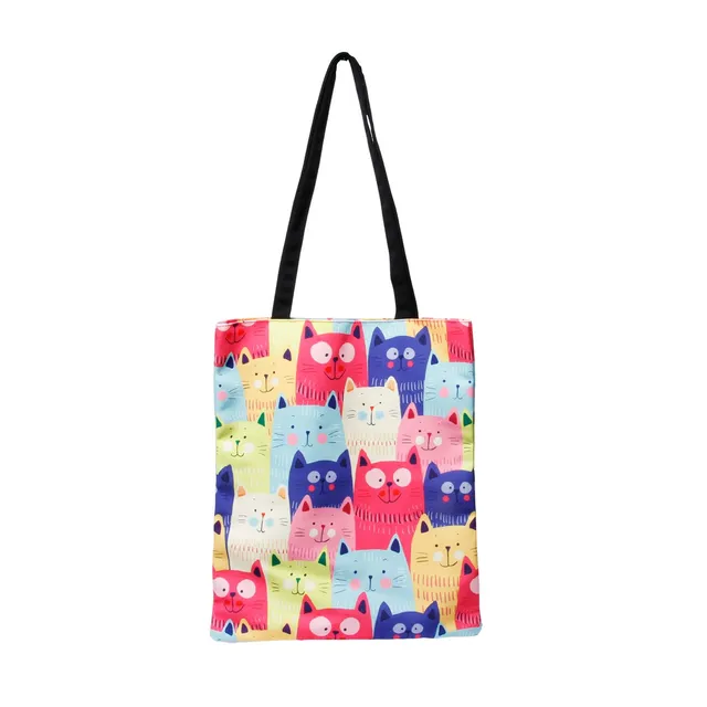 oh-my-pop-cats-sac-shopping-multicolore-poche image 1
