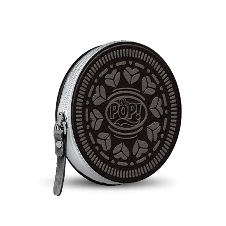 oh-my-pop-black-cookie-porte-monnaie-rond-brun image 1