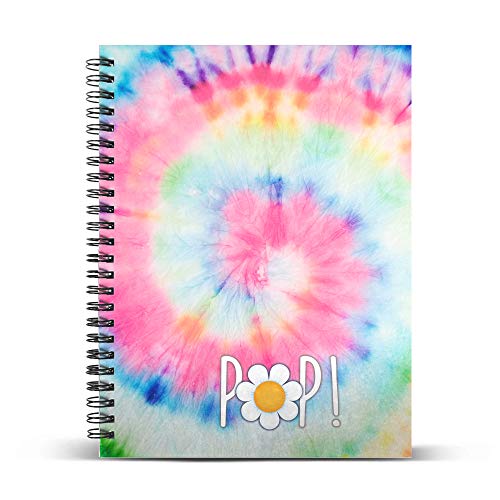 oh-my-pop-tie-dye-cahier-a4-quadrill-spirale-multicolore image 2