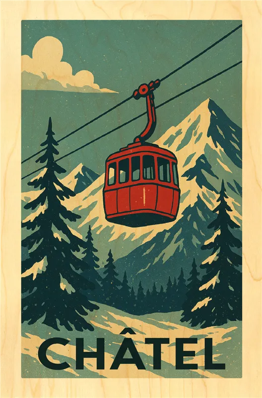 hironwoods-magnets-en-bois-t-l-cabine-rouge-magnet-affiche-ski image 1