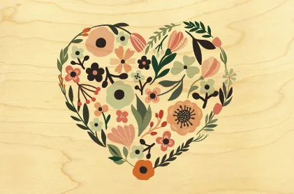 hironwoods-cartes-en-bois-coeur-fleurs-carte-amour-saint-valentin-mamie image 1