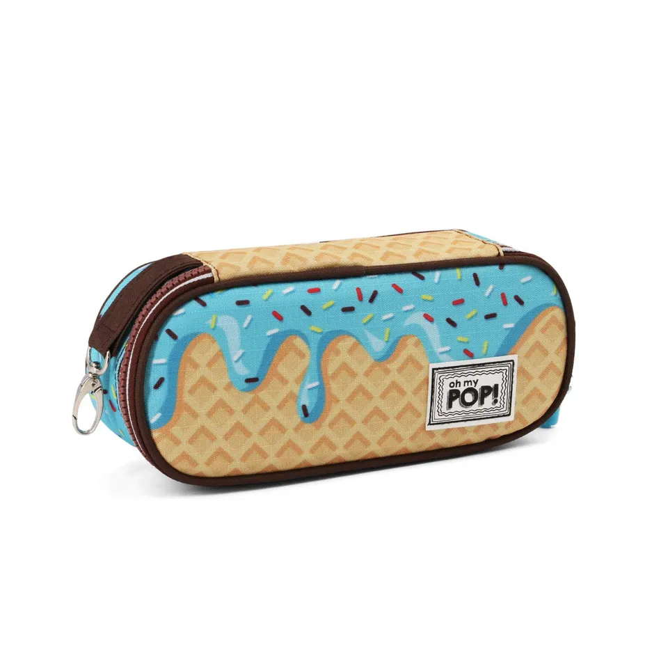 oh-my-pop-ice-cream-trousse-crayons-jaune-10x21-cm image 1