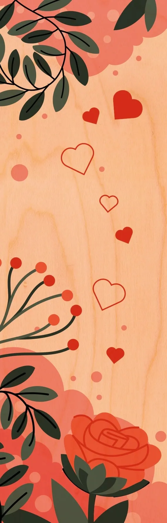 hironwoods-marque-page-bois-romantique-illustration image 1