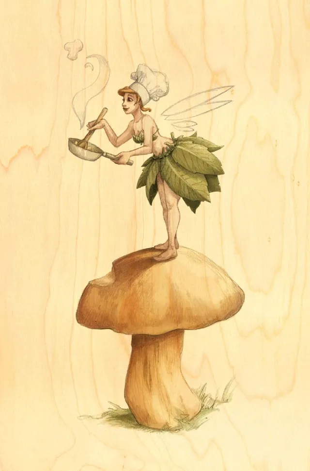 hironwoods-f-e-champi-carte-postale-bois-enfant image 1