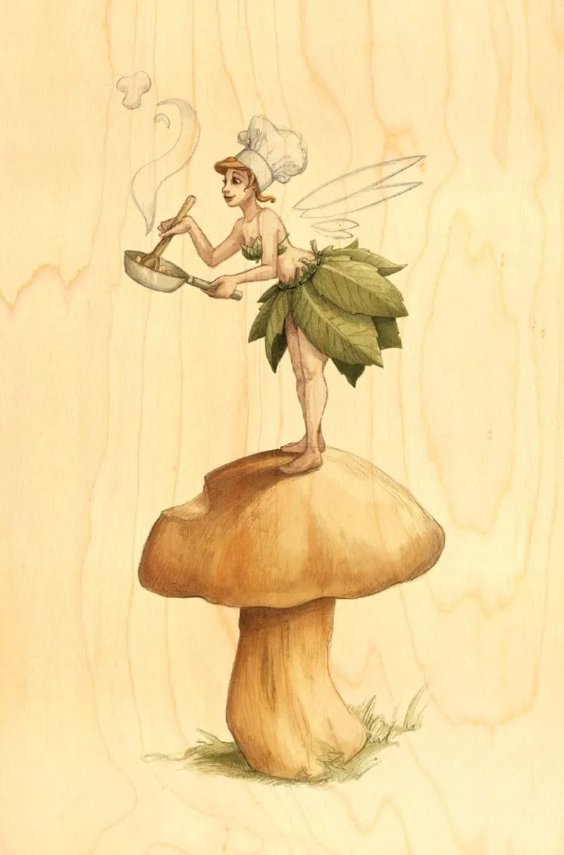 hironwoods-f-e-champi-carte-postale-bois-enfant image 1